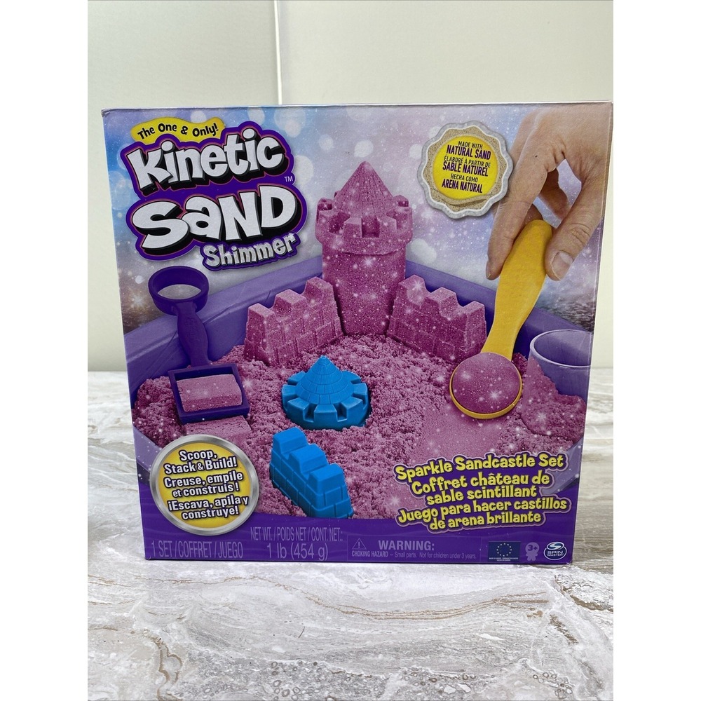 Set Of 2 Kinetic Sand Crystal Pink Shimmer, 1 pound Ea - Picture 2 of 6